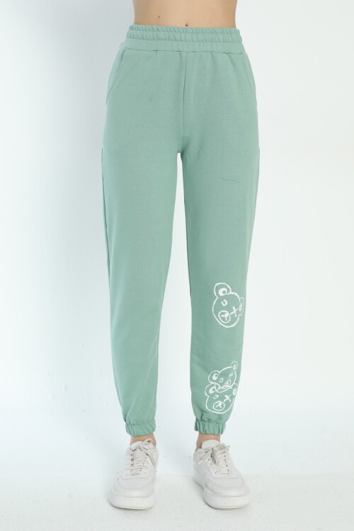 2 İplik Kadın Eşofman Alt 4002 Çağla Yeşili