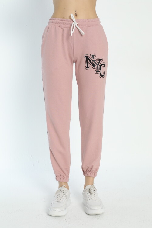 2 İplik Kadın Eşofman Alt 4002 Pudra