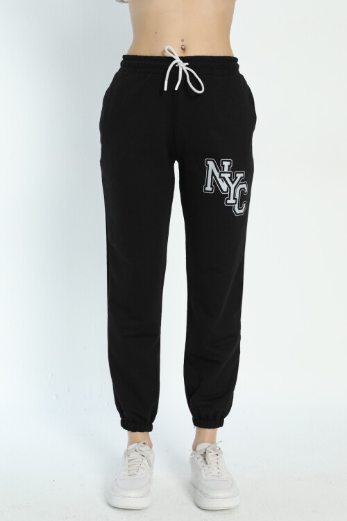 2 İplik Kadın Eşofman Alt 4002 Siyah