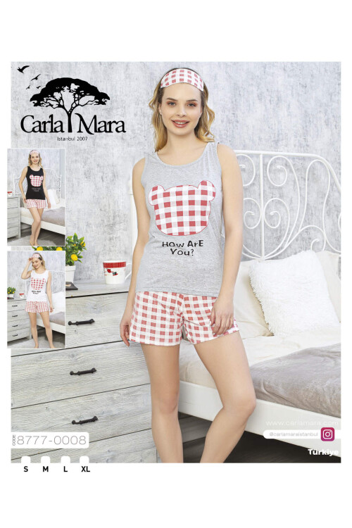 Kadın Atlet Şort Takım 8777 Gri