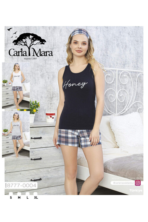 Kadın Atlet Şort Takım 8777 Lacivert