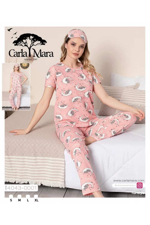 Kadın Kısa Kol Pijama Takım 4043