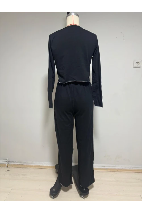 Yaka Detay Pijama Takım