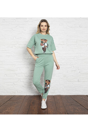 2 İplik Kısa Kol Takım 2200 Çağla Yeşili