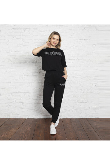 2 İplik Kısa Kol Takım 2200 Siyah