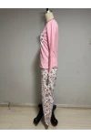 Long Sleeve Pajama Set with Floral Print