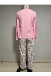 Long Sleeve Pajama Set with Floral Print