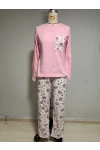 Long Sleeve Pajama Set with Floral Print