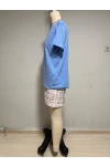 Ekose Şortlu Kısa Kol Pijama Takım