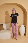 Kadın Kısa Kol Pijama Takım 3063 Siyah