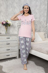 Kadın Kısa Kol Pijama Takım 3063 Pembe